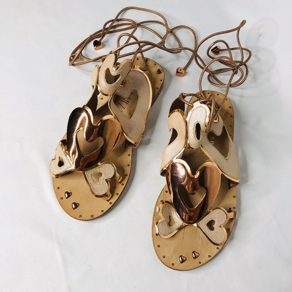 Ivy Kirzhner Shoes - Ivy Kirzhner Heart Lace Up Sandals RARE Valentine
